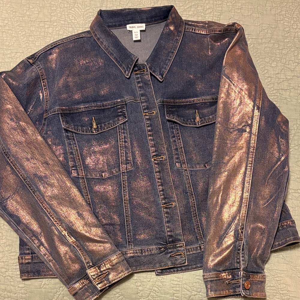 Tribal Shimmering Jean Jacket